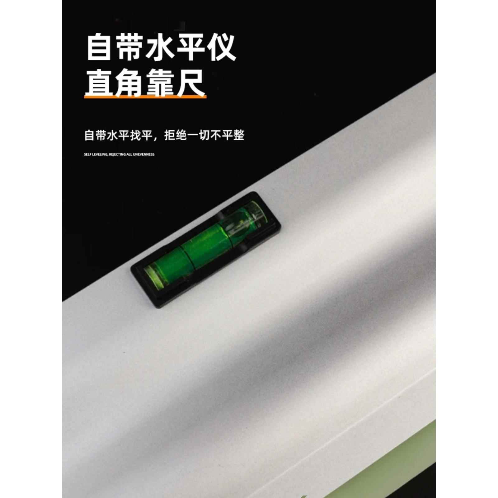 新型铺砖平灰尺泥工水平尺铝合金刮杠多功能胶条平沙尺找平尺