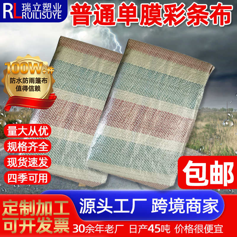 一次性灰色加厚耐磨塑料布彩条布建筑装修专用遮雨防尘防水防雨布