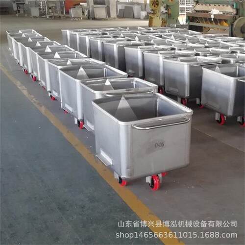 304不锈钢食品桶车 肉桶车 肉料车 肉类物料周转车 200L料车
