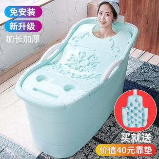 新款 压缩泡澡桶小型家用式 大人折叠全身双可移动简易便携浴缸