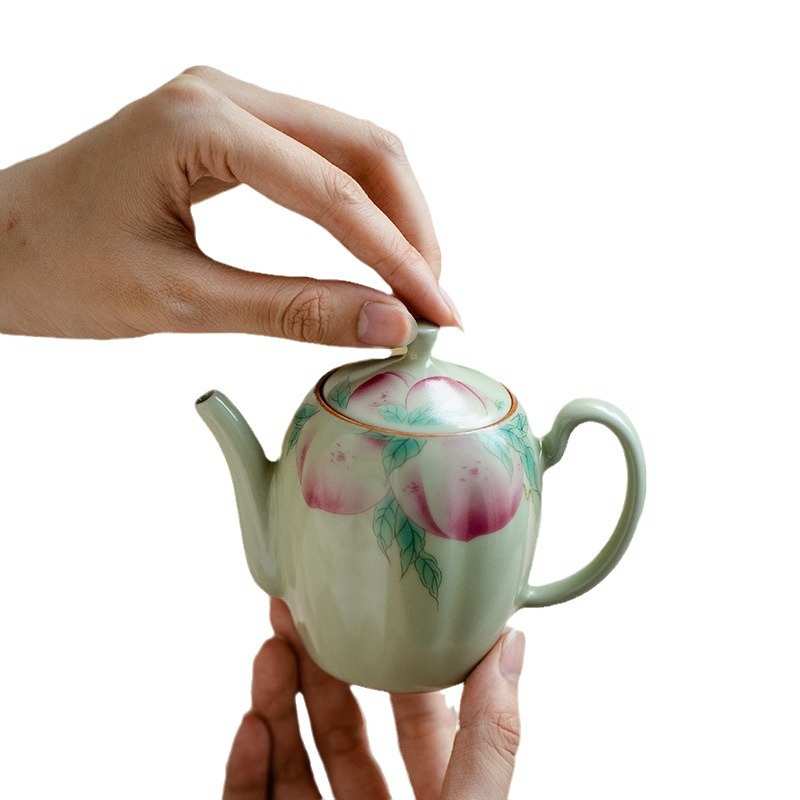 且花瓣来一壶陶瓷泡茶旅行组黄秘茶具中式家用一杯茶具功夫汝窑壶