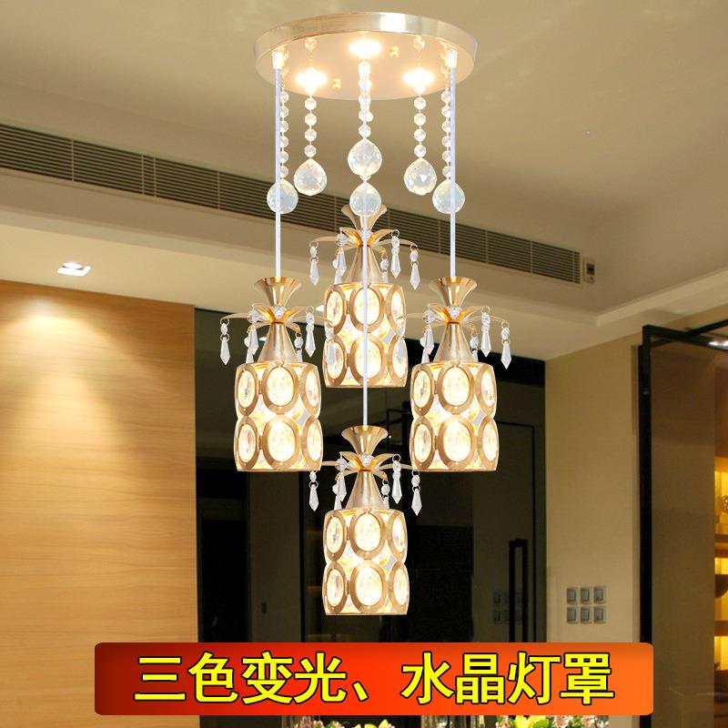 水晶餐厅吊灯现代简约三头欧式家用客厅灯具创意个性餐桌灯饭厅灯