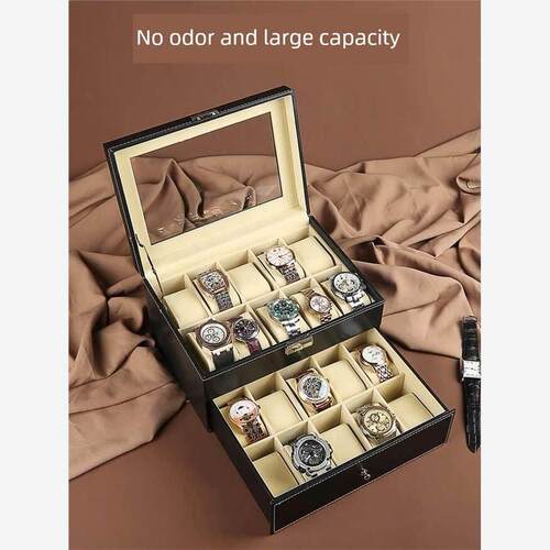 Leather watch display jewelry dustproof storage box手表盒