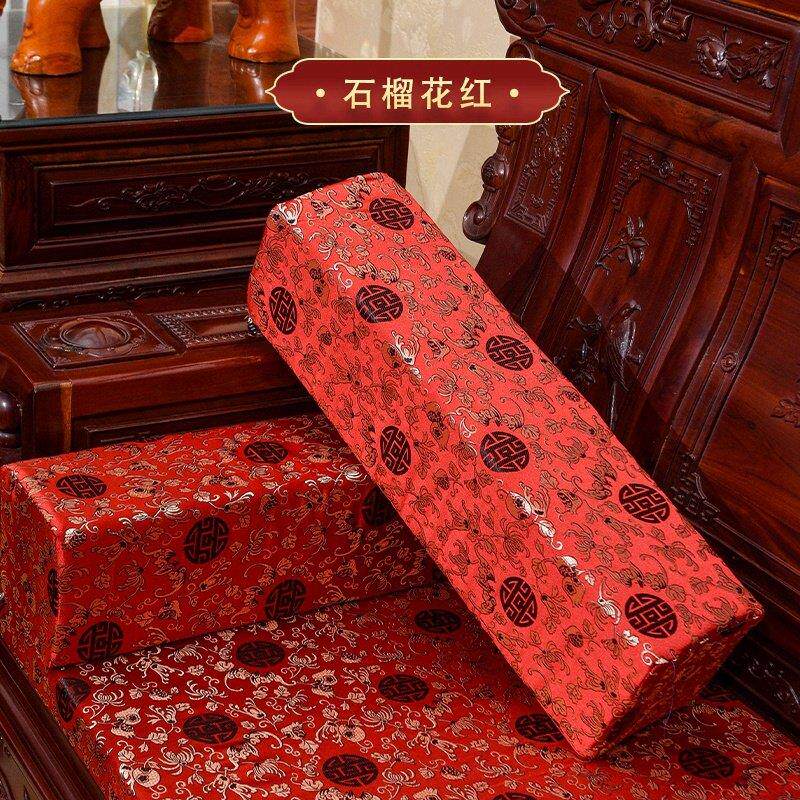 新中式沙发扶手枕中国风抱枕靠垫红木家俱靠枕午睡枕长方形靠背枕