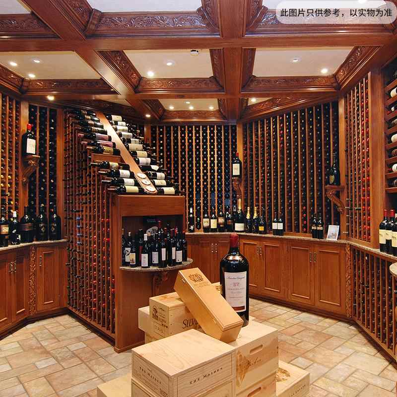 红樱桃原木酒柜 红酒展示柜餐厅客门厅屏风柜 产品摆设实木玄关柜