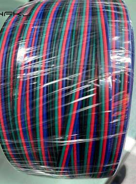 LED七彩灯条4p并线黑绿红蓝 4P 1007 #20AWG灯带延长线RGB彩排线