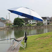 创意简约钓鱼伞定制 折叠双层户外防风防雨银胶户外垂钓伞沙滩伞