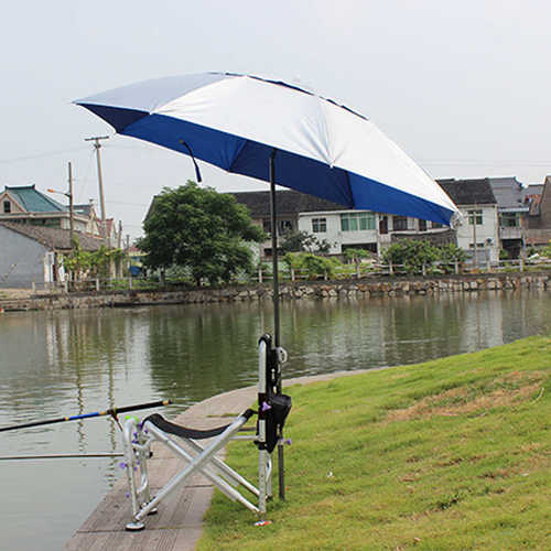创意简约钓鱼伞定制 折叠双层户外防风防雨银胶户外垂钓伞沙滩伞