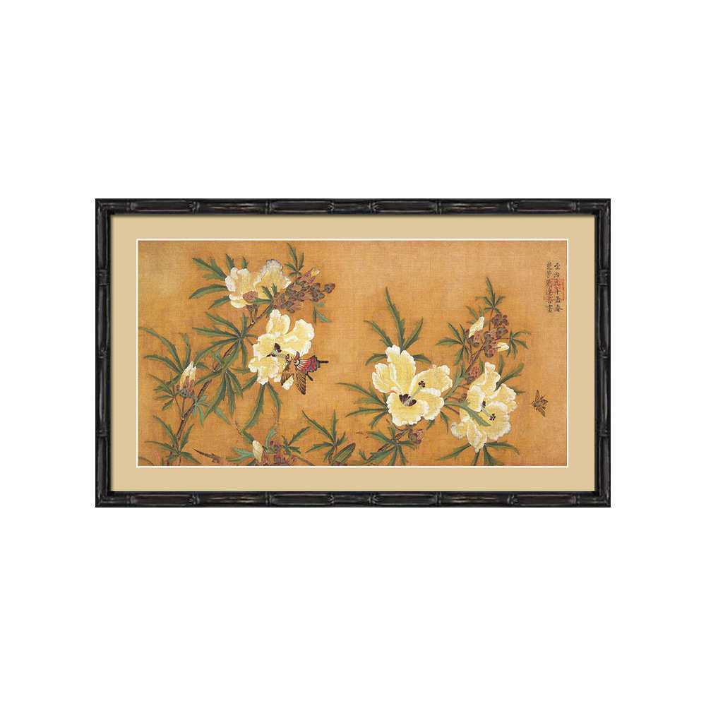 新中式古风客厅装饰画书房花鸟字画壁画玄关走廊禅意挂画组合