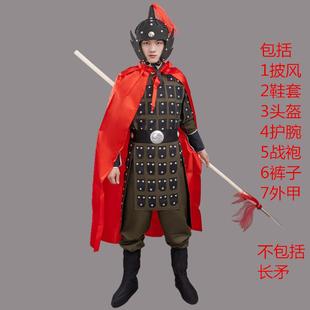 高档铠盔将军战出袍花木兰满江红色士兵甲情景剧儿童成人古装舞台