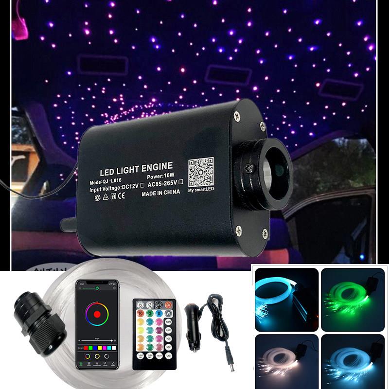 声控车内顶棚改装满天星LED光纤机汽车星空顶车顶光源器气氛灯热