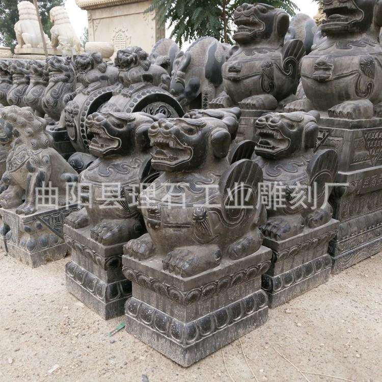 供应青石貔貅一对 石雕仿古貔貅门口摆件 石头貔貅厂家