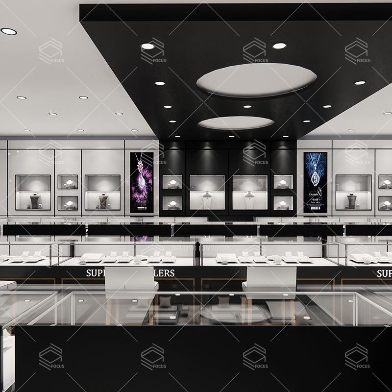 商用珠宝展示柜货柜 厂家直销精品玻璃展柜黄金首饰陈列柜带LED灯