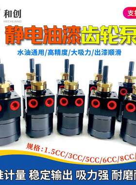静电油漆涂料齿轮泵5CC水性漆喷漆泵静电喷涂油泵DISK喷漆齿轮泵