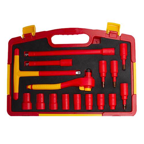 WEDO维度绝缘工具VDE认证工具 筒组16件绝缘套 维度工具IN544A