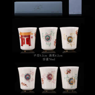 品茗杯个人茶杯代发 批发德化高端白瓷主人杯陶瓷茶杯功夫茶具套装