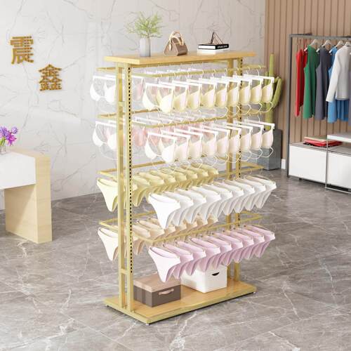 多层调节展示架内衣店铺中岛架文胸正挂架新款双杆短裤内衣侧挂架