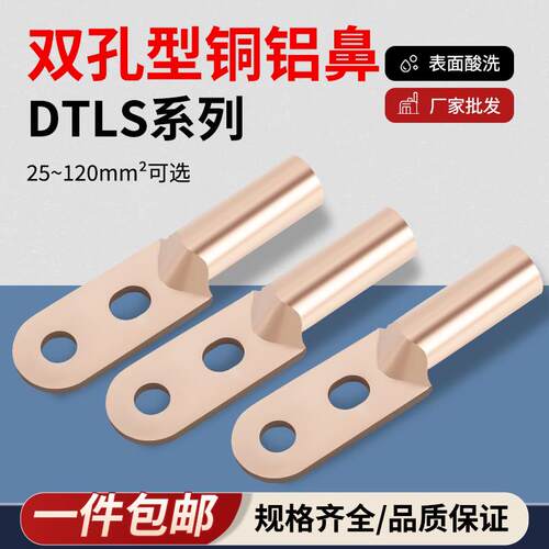 双孔铜鼻子DTS25/35/70/95/120/150/185/240/300平方线耳接线端子