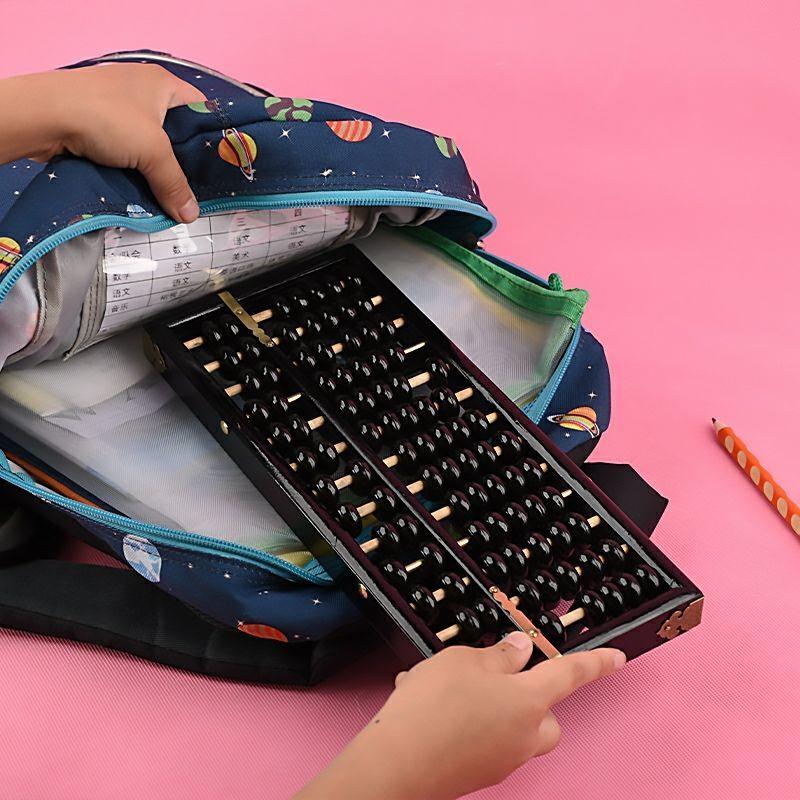 算盘小学生珠心算二三四年级算盘木质13档7珠儿童珠算老式七珠儿
