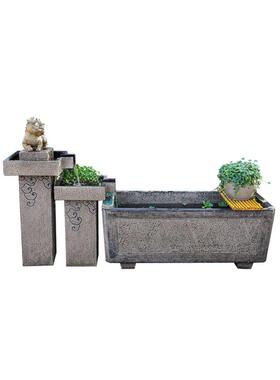 GZ6M中式流水摆件庭院院子花园阳台户外布置造景鱼池水景小鱼缸