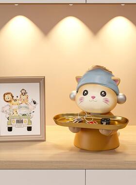 关钥玄匙收纳摆件家装饰品创居意乔迁新居礼物艺术猫SHDB2297室托