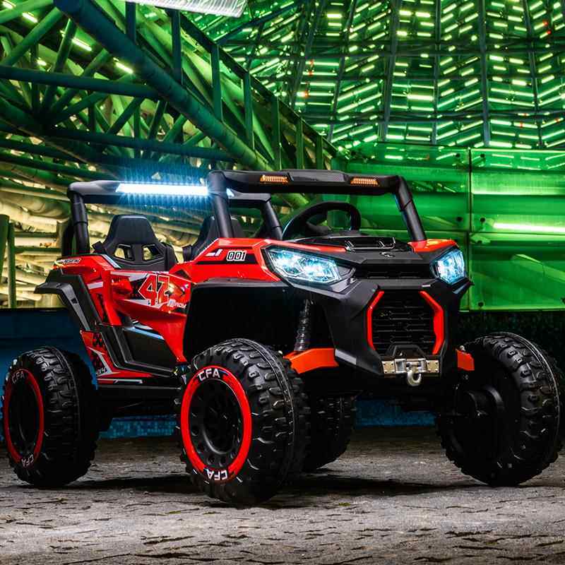 新款超大双座儿电动车四轮玩遥控越野宝宝亲子车具汽车可坐童大人