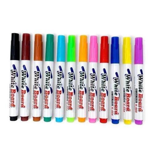 12 Colors Whiteboard Markers Erasable Colorful Marker Pens L