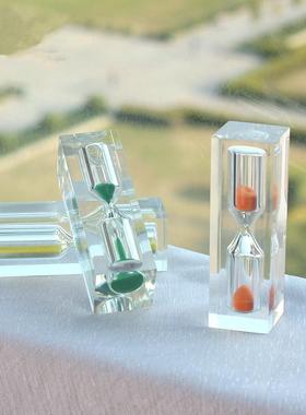 不易碎耐摔水晶30秒沙漏1分钟计时器儿童礼物创意玩具60秒倒计时