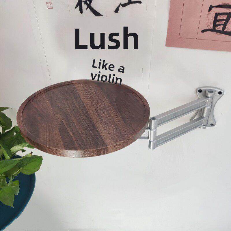 创意壁挂式床边储物架圆形悬挂可折叠床头柜沙发边桌可伸缩咖啡桌