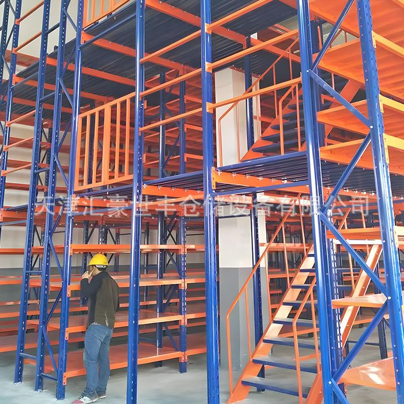 钢阁楼平台搭建货二层结构仓储架重工字钢多层隔层916储物架型收