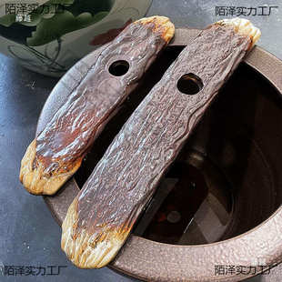 陶瓷竹排流水横杆流水陶罐出水口上景大水缸养鱼缸上竹筏造景装饰