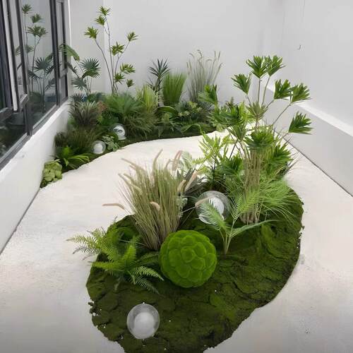 彷真芦苇绿植组合造景室内玄关角落场景定制布置装饰彷生植物假树