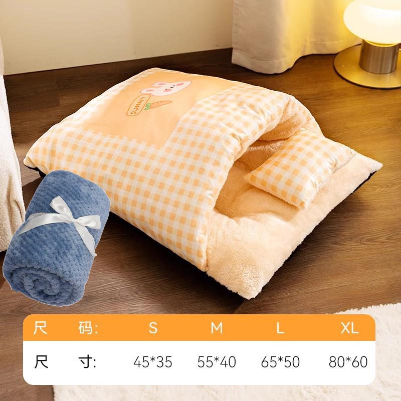 高档猫窝冬宠季暖猫咪躲避屋猫猫屋猫床四季通用猫睡袋冬保幼天物