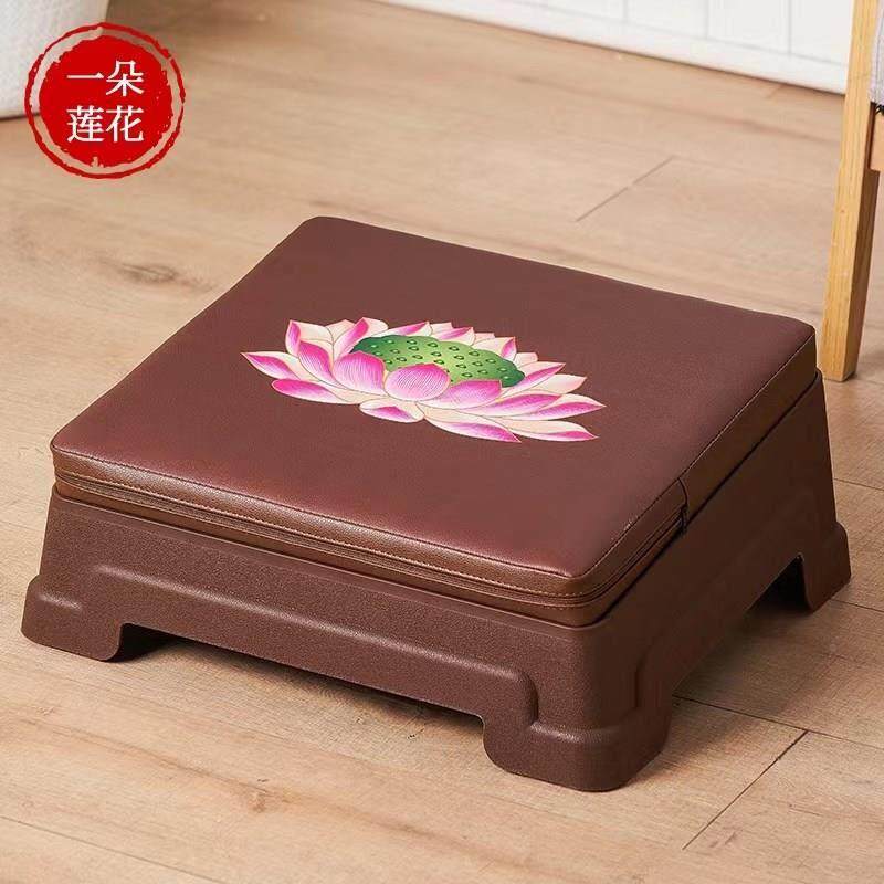 莲花拜垫拜凳拜家用跪垫禅垫打坐垫跪凳磕头拜凳打坐蒲团加厚海绵