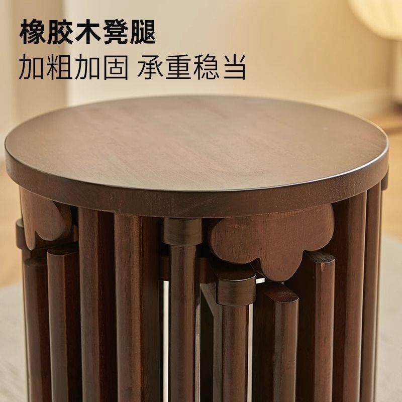 实木凳127子家用可乐放叠茶几组合可纳收叠叠圆凳餐桌板凳待客备