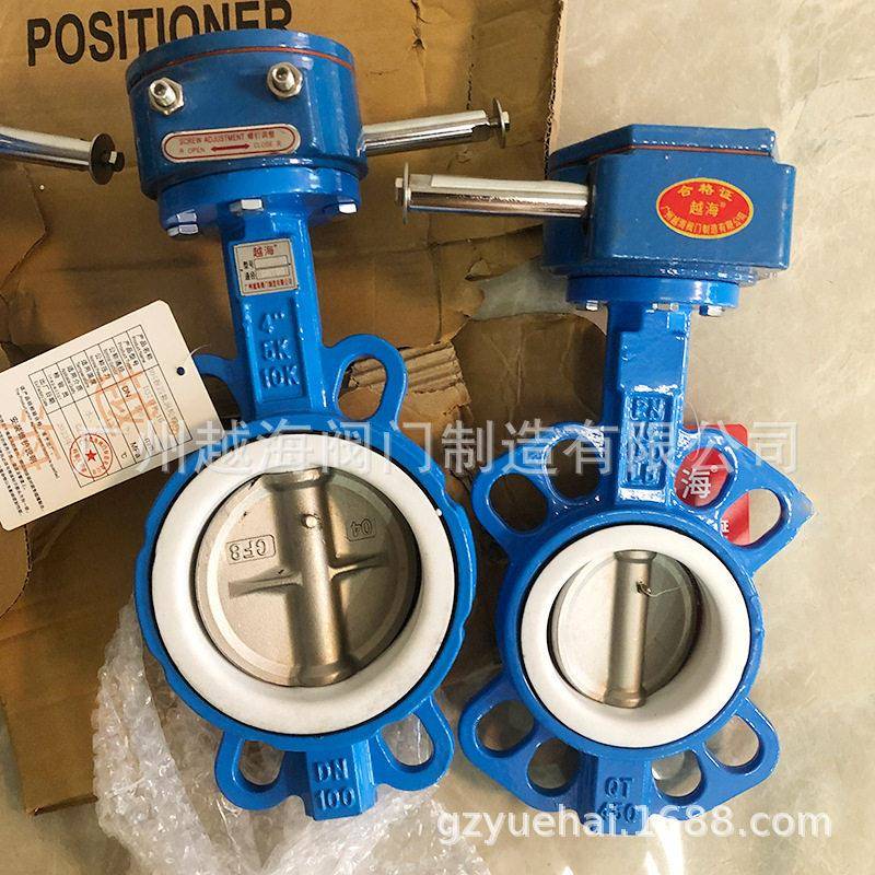 四氟304板涡轮蝶阀D371FP-16Q/P/C广州阀门DN25 40 50 60 100