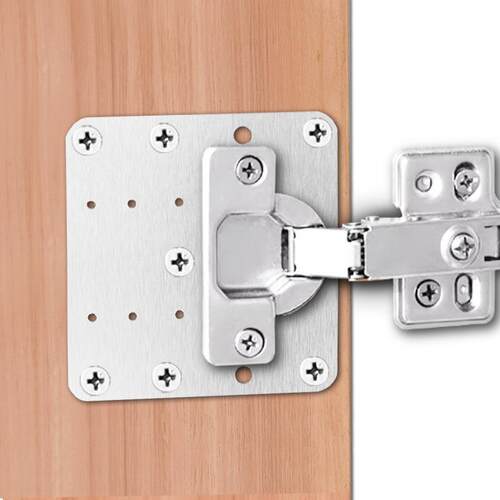 Wardrobe and cabinet door repair plates, fixed mounting plat
