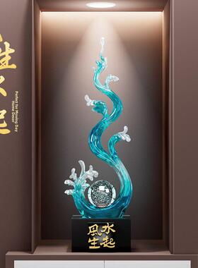 风水气入口大厅装饰摆件无障碍豪华高端客厅财富电视柜酒柜壁龛装