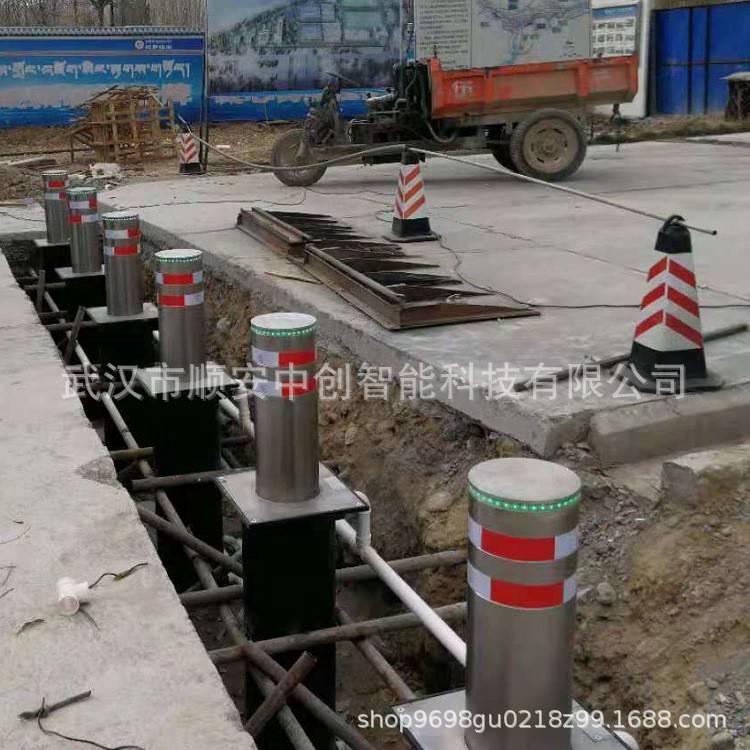 全自动升降柱液压升降柱升降桩路障机挡车柱不锈钢拦车柱源头厂家