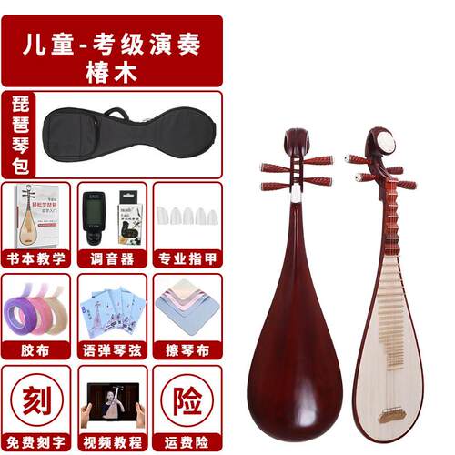 正品语奏弹老料红木琵琶初入门自学乐器演检定考试学花梨木成人儿
