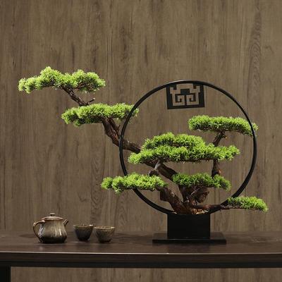 仿真红枫树微型迎客松摆罗009件小型观松树造景汉松桌面景窗绿橱