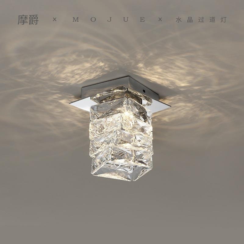 玄关过道灯北欧吊灯轻奢走廊灯吸顶灯小水晶灯入户灯具阳台灯门厅
