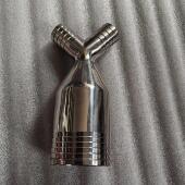 304不锈钢变径宝塔三通卫生级Y型异径三通接头格林软管大变小