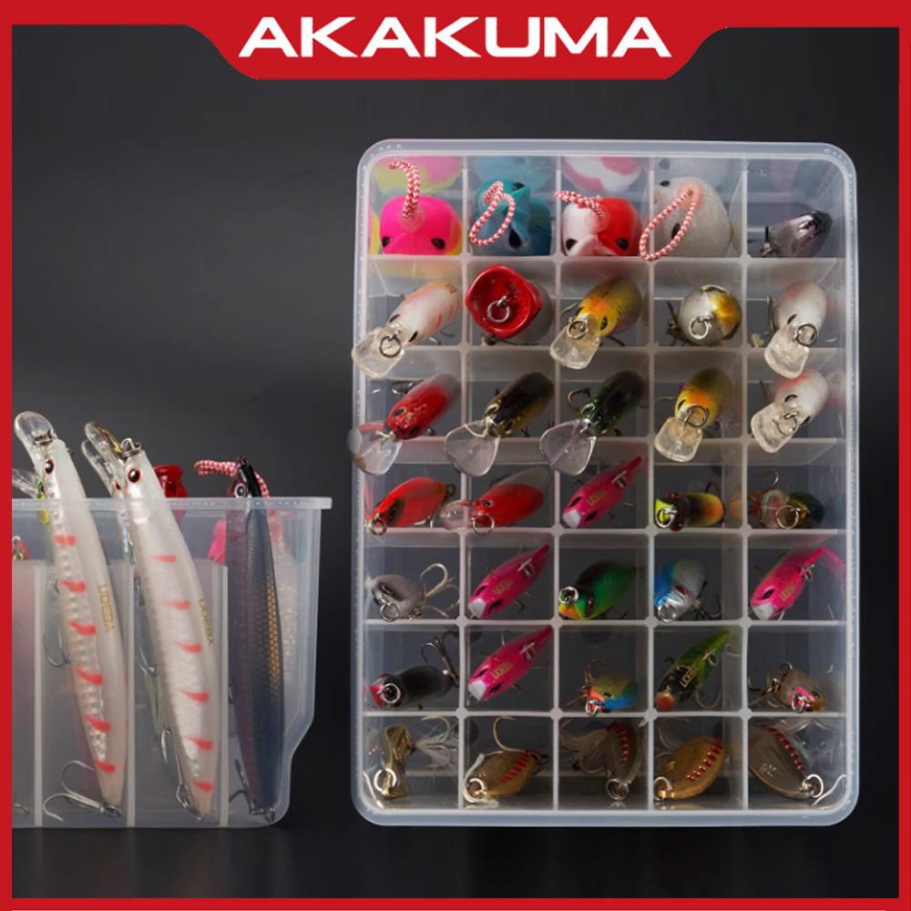 5格/56格立式盒假饵收纳盒路亚鱼饵盒多格透明盒子配件