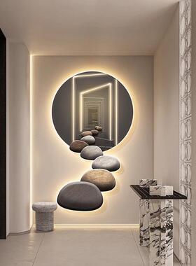 石ZA0510来转玄关画装饰现代轻奢入画运户走廊尽头挂画延伸感壁le