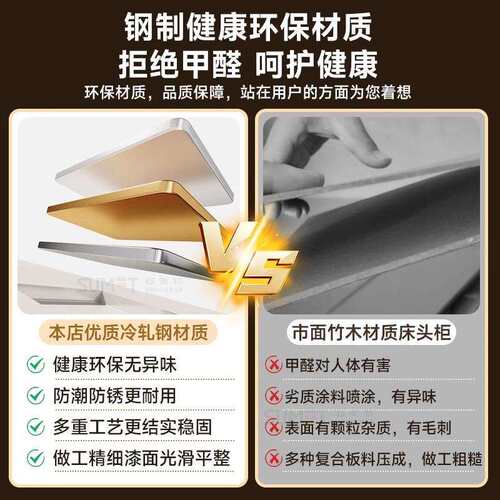 金属钢制抽屉式铁皮文件办公收纳柜储物桌下柜带锁斗柜家用床头柜