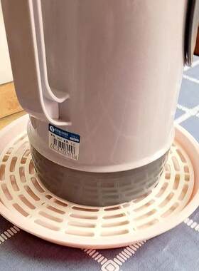 暖壶垫托盘双层沥水盘圆形置物架电水壶沥水架茶水托盘茶盘接水盘