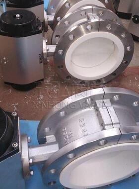 D341F46手动涡轮衬氟蝶阀 化工专用防腐酸碱法兰蝶阀 欣弘阀门