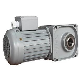 格瓦25W~1100W山藤减速机马达 GTR款直角轴H系列底脚安装调速电机