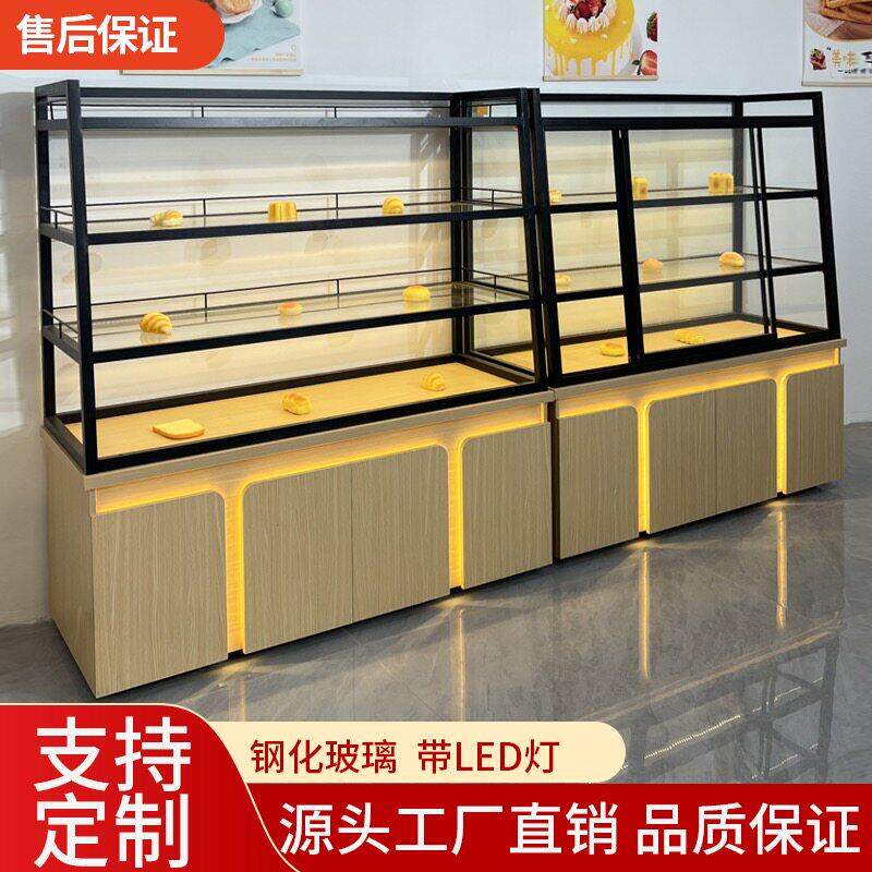 面包柜边柜展示柜蛋糕店烘焙架子食品商用玻璃柜现货甜品西点柜子